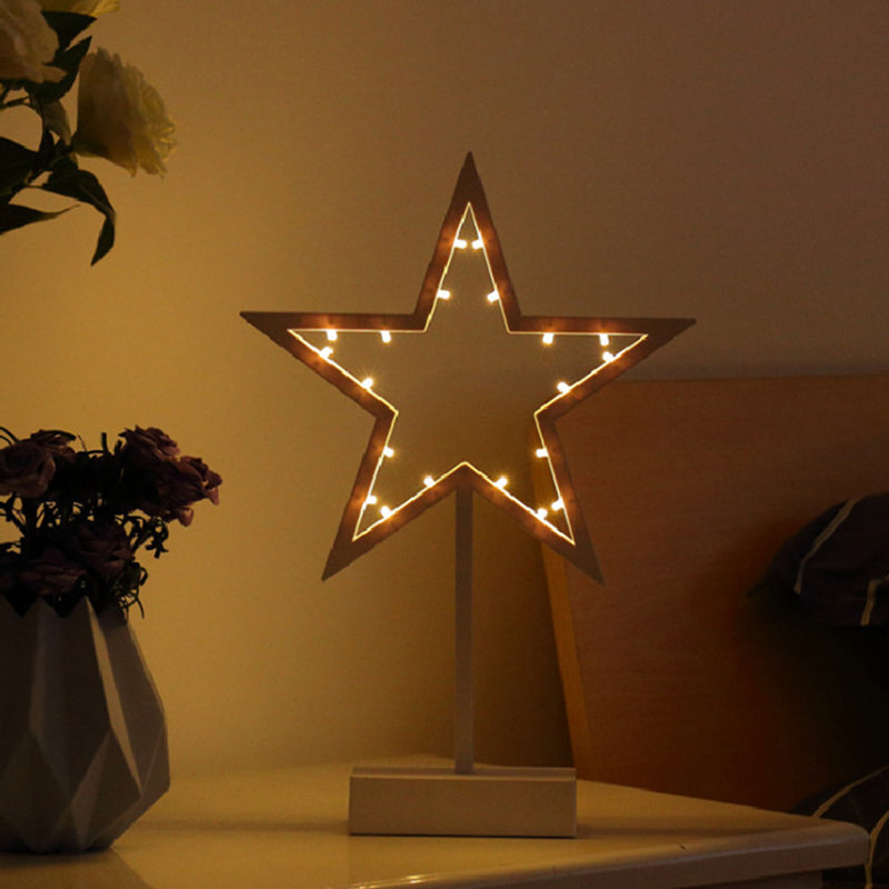 Frendorf | Kerstmodellering Batterij Nachtlamp Creatieve Eenvoudige Plastic Witte LED Tafellamp voor Kinderkamer