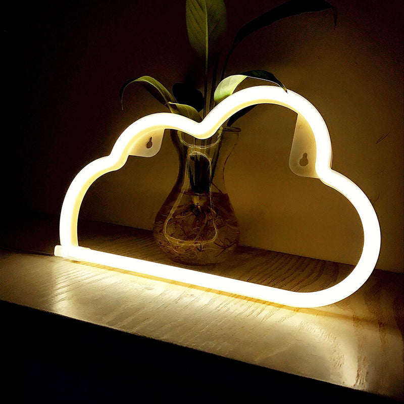 Frendorf | Plastic Cloud LED Wand Nachtverlichting Kinderen Witte Nacht Tafellicht met Oplaadbare USB Plug