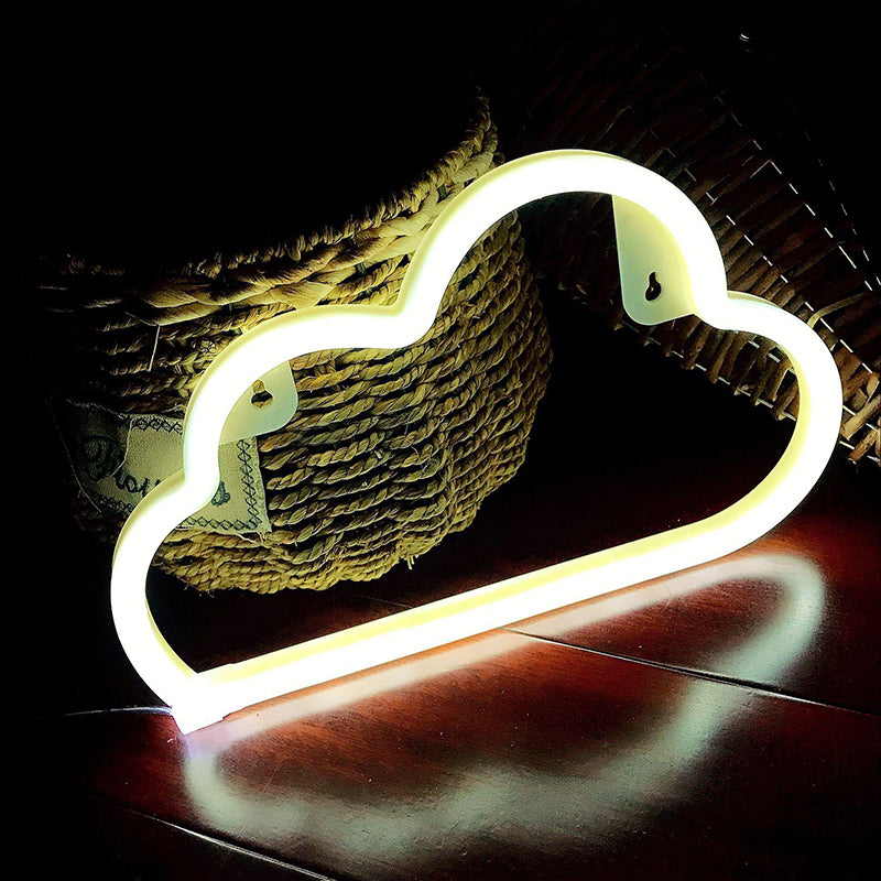 Frendorf | Plastic Cloud LED Wand Nachtverlichting Kinderen Witte Nacht Tafellicht met Oplaadbare USB Plug
