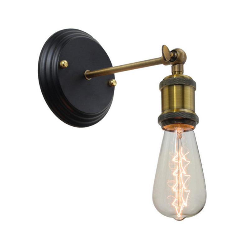 Frendorf | Exposed Bulb Design Metall Wandlampe Fabrik 1 Kopf Esszimmer Wandleuchte mit Drehgelenk