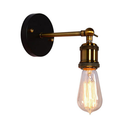 Frendorf | Exposed Bulb Design Metall Wandlampe Fabrik 1 Kopf Esszimmer Wandleuchte mit Drehgelenk