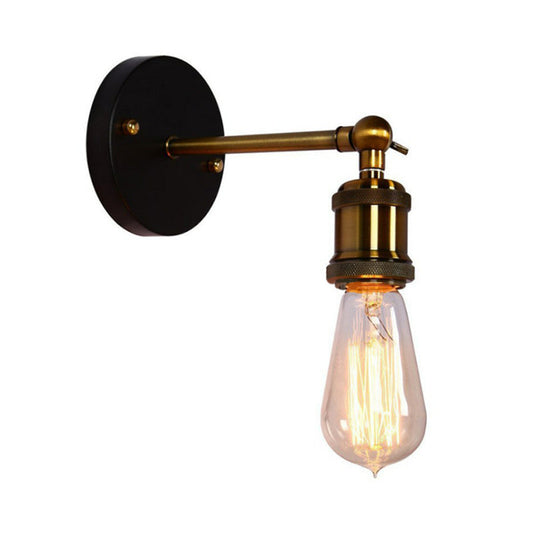 Frendorf | Exposed Bulb Design Metall Wandlampe Fabrik 1 Kopf Esszimmer Wandleuchte mit Drehgelenk