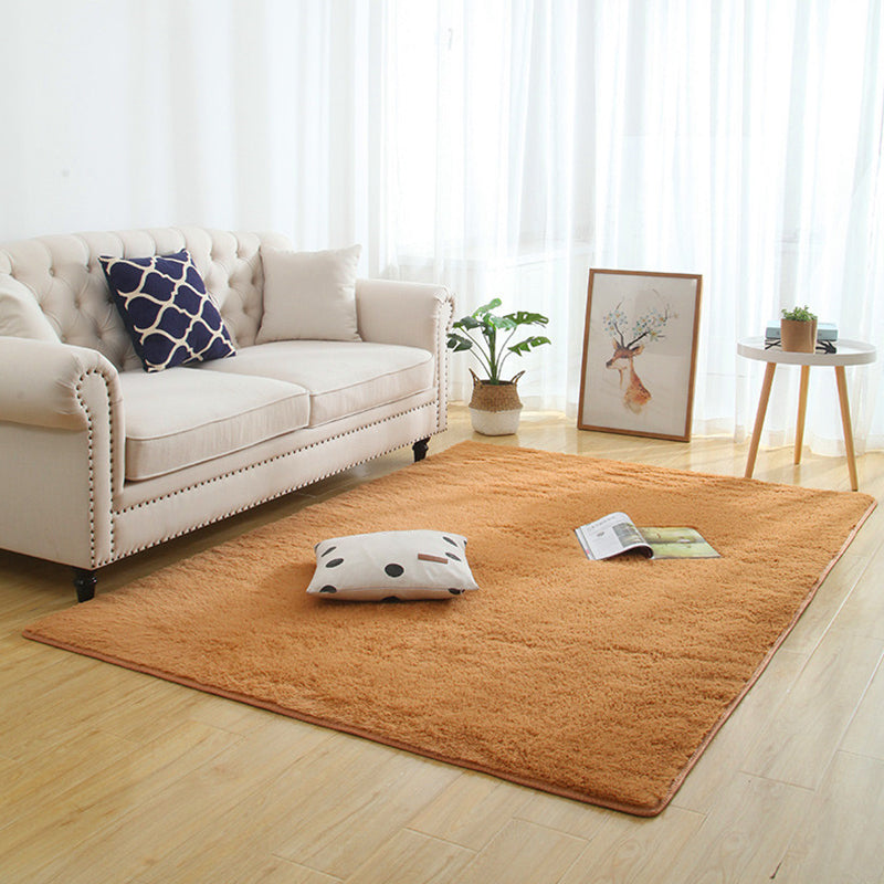 Frendorf | Beruhigendes Wohnaccessoire Teppich Mehrfarbig Einfarbiger Indoor-Teppich Baumwollmix Rutschfest Fleckenresistenter Teppich