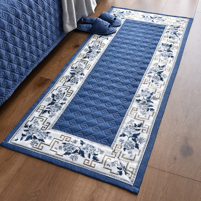 Mehrfarbiger Asien-Teppich Polypropylen Blumenmuster Bereichsteppich rutschfeste Unterlage haustierfreundlicher Teppich für das Schlafzimmer