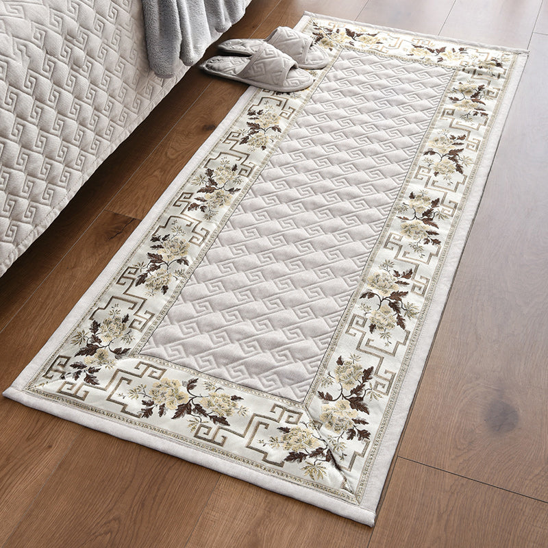 Mehrfarbiger Asien-Teppich Polypropylen Blumenmuster Bereichsteppich rutschfeste Unterlage haustierfreundlicher Teppich für das Schlafzimmer