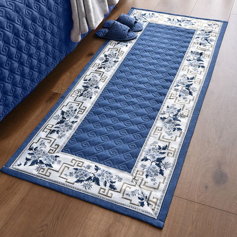 Mehrfarbiger Asien-Teppich Polypropylen Blumenmuster Bereichsteppich rutschfeste Unterlage haustierfreundlicher Teppich für das Schlafzimmer