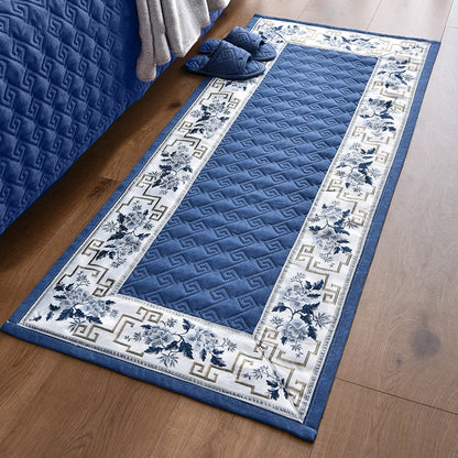 Mehrfarbiger Asien-Teppich Polypropylen Blumenmuster Bereichsteppich rutschfeste Unterlage haustierfreundlicher Teppich für das Schlafzimmer