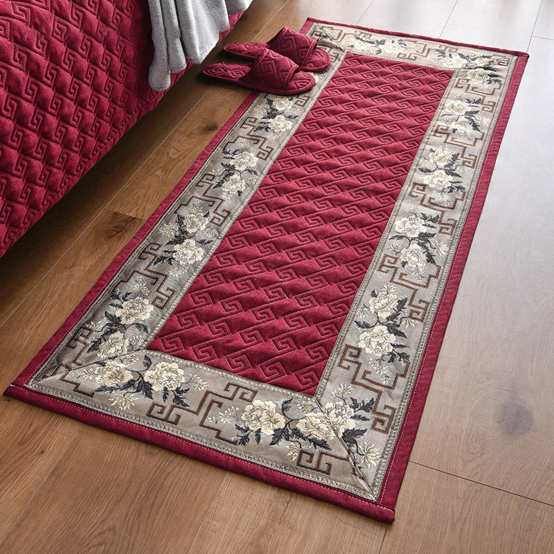 Mehrfarbiger Asien-Teppich Polypropylen Blumenmuster Bereichsteppich rutschfeste Unterlage haustierfreundlicher Teppich für das Schlafzimmer