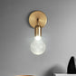 Frendorf | Industriestijl Gloeilampvormige Wandlamp Enkele Ruit Glas Wandlamp Fixture in Messing