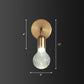 Frendorf | Industriestijl Gloeilampvormige Wandlamp Enkele Ruit Glas Wandlamp Fixture in Messing