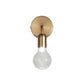 Frendorf | Industriestijl Gloeilampvormige Wandlamp Enkele Ruit Glas Wandlamp Fixture in Messing