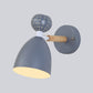 Frendorf | Geometrische Wandmontierte Leseleuchte Macaron Metall 1-Licht Wandleuchte Beleuchtung mit Holzdekor