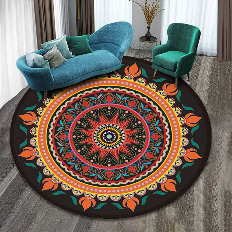 Frendorf | Designer Dekorations Teppich Mehrfarbiges Blumenmuster Innen Teppich Synthetik Haustierfreundlich Waschbarer Teppich