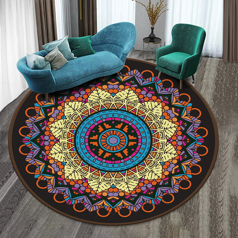 Frendorf | Designer Dekorations Teppich Mehrfarbiges Blumenmuster Innen Teppich Synthetik Haustierfreundlich Waschbarer Teppich