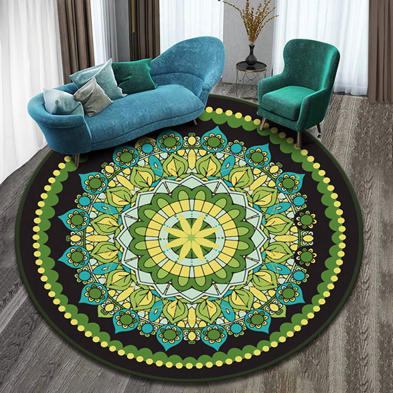Frendorf | Designer Dekorations Teppich Mehrfarbiges Blumenmuster Innen Teppich Synthetik Haustierfreundlich Waschbarer Teppich