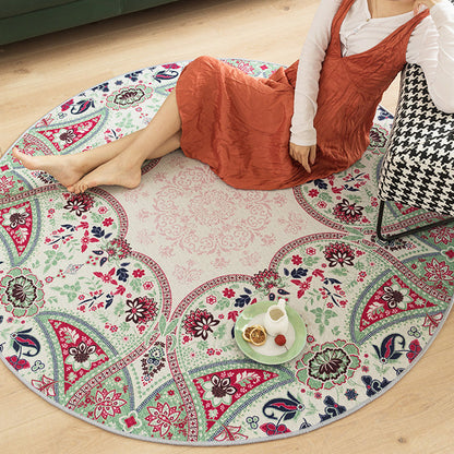 Frendorf | Marokkanische Wohnkultur Teppich Mehrfarbiges Blumen Innenteppich Synthetisch Rutschfeste Rückseite Waschbarer Teppich