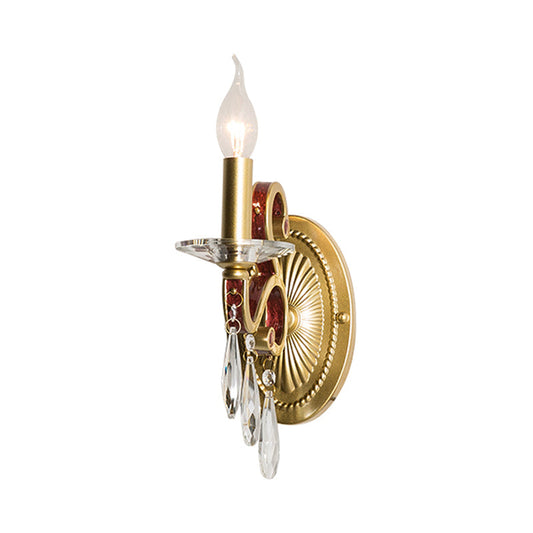Frendorf | 1 Leichtmetall Wandleuchte Landhausstil Goldene Conen Schlafzimmer Wandleuchtenarmatur mit/ohne Schirm