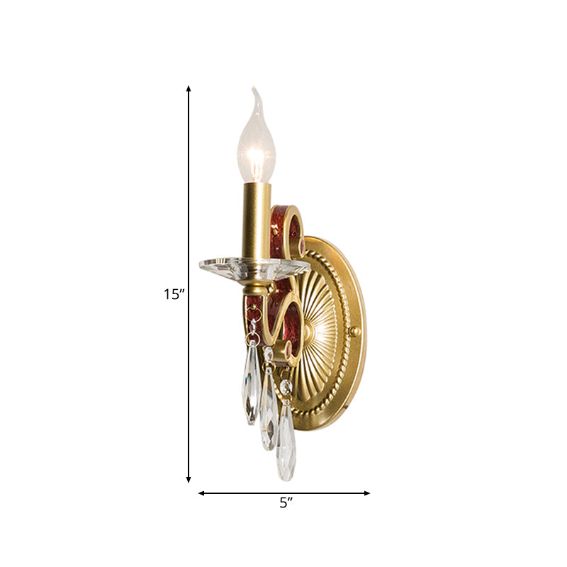Frendorf | 1 Leichtmetall Wandleuchte Landhausstil Goldene Conen Schlafzimmer Wandleuchtenarmatur mit/ohne Schirm