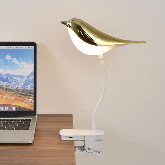 Frendorf | BrightBird Nordic LED Tischlampe | USB-Ladung | Nachtlicht mit Vogelclip | Modernes Design