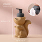 Keramischer Seifenspender, Eichhörnchen Schaum-Pumpen Badezimmerflasche, Tierdesign, nachfüllbare wiederverwendbare Lotion-Pumpe für Badezimmer Küche, 510ml/17,2oz