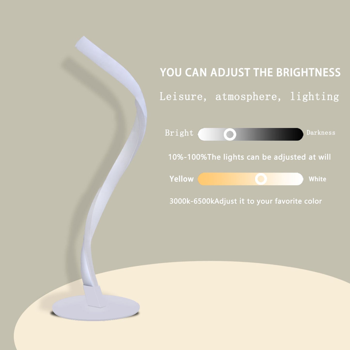 Moderne Minimalistische Aluminium Spiralstreifen LED Tischlampe Für Zuhause Büro