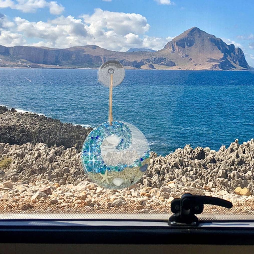 Frendorf | Meeresglas-Sonnenfänger – Ocean Crashing Wave Strandornament