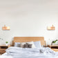 Frendorf | ZenSquare Wandlampe | Japanisches Minimalistisches Design | Holz & Glas | 1-Licht