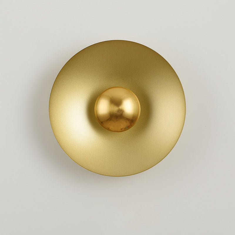 Contemporary Creative Macaron Flying Saucer Hardware LED Wall Sconce Lamp For Bedroom