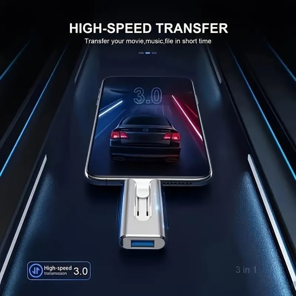 Frendorf | 32~256GB Micro USB + 8 Pin + USB 3.0 4 in 1 Handy Computer U-Disk