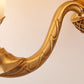 Frendorf | 1/2 Lichten Frosted Glas Wandlamp Retro Gold Dome Ingang Wandlamp met Metalen Gekrulde Arm