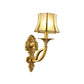 Frendorf | 1/2-Licht Frosted Glas Wandlamp Traditionelle Messing Paneled Glocke Wohnzimmer Wandlampe mit Gewundenem Arm
