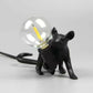 Dekorative Bare Bulb Tischlampe Harz 1-Licht Schlafzimmer Nachtlampe mit Mausbasis