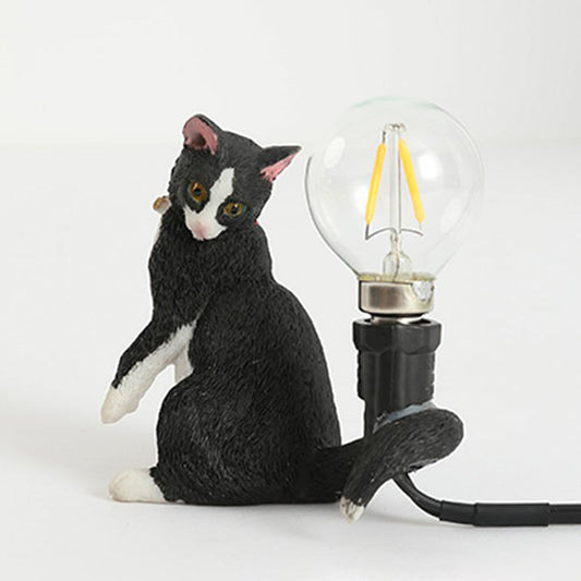 Kitten Nachttischlampe Dekorative Harz 1 Glühbirne Kinderzimmer Nachttischlampe