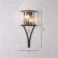 Frendorf | Gekromde Kristallen Flush Wandlamp Traditionele 1-Lichts Bedside Wandmontage Verlichtingsarmatuur
