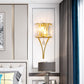 Frendorf | Gekromde Kristallen Flush Wandlamp Traditionele 1-Lichts Bedside Wandmontage Verlichtingsarmatuur