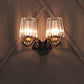 Frendorf | Wandlamp Moderne Woonkamer Wandmontage Lamp met Conische Kristallen Schaduw in Zwart