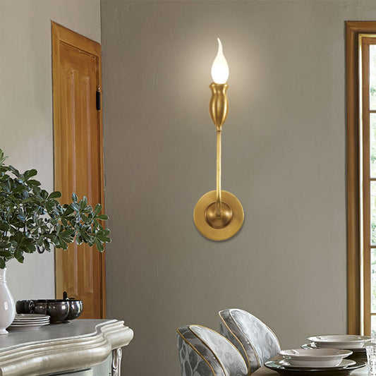 Frendorf | 1/2-Head Metall Wandlampe Vintage Stil Messing Kerze Esszimmer Wand Sconce Beleuchtung