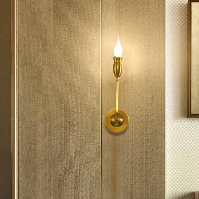 Frendorf | 1/2-Head Metall Wandlampe Vintage Stil Messing Kerze Esszimmer Wand Sconce Beleuchtung