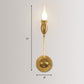 Frendorf | 1/2-Head Metall Wandlampe Vintage Stil Messing Kerze Esszimmer Wand Sconce Beleuchtung