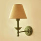 Frendorf | 1 Glühbirne Kegel Wandlampe Vintage-Stil Rot/Gelb/Blau Stoffschirm Wandbeleuchtung für Esszimmer