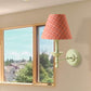 Frendorf | 1 Glühbirne Kegel Wandlampe Vintage-Stil Rot/Gelb/Blau Stoffschirm Wandbeleuchtung für Esszimmer
