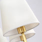 Frendorf | Messing Conus Wandleuchte Armatur Retro Weiße Stofflampenschirm 1/2 Lampen Esszimmer Wandleuchte Beleuchtung