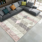 Frendorf | Mode Nordic Teppich Multi-Farben 3D Geometrisch Gedruckter Teppich Anti-Rutsch Rücken Waschbar Tierfreundlicher Teppich für Wohnzimmer