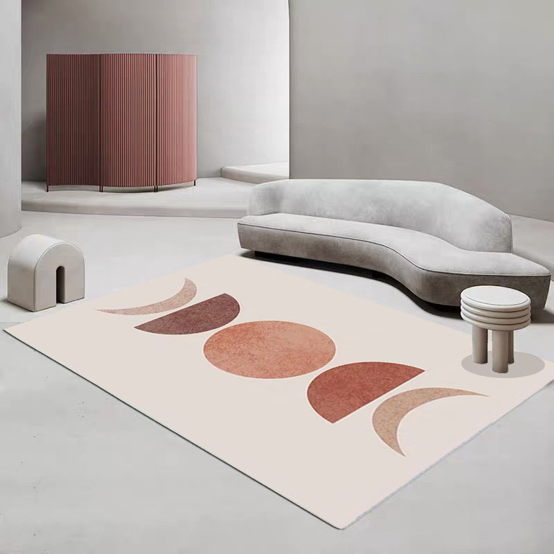 Frendorf | Multicolor novelty carpet van polyester met geometrische print, antislip achterkant, vlekbestendige gebiedtapijt ter decoratie