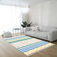 Ekletisches Wohnzimmerteppich Mehrfarbig Geometrisch Bedruckter Indoor Teppich Jute Rutschfeste Unterlage Pflegeleichter Bereichsteppich mit Quaste