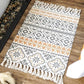Multi Color Comfort Teppich Jute Geometrisch Gedruckter Bereichsteppich Pflegeleicht Fleckenresistenter Haustierfreundlicher Teppich mit Fransen für das Schlafzimmer