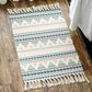 Multi Color Comfort Teppich Jute Geometrisch Gedruckter Bereichsteppich Pflegeleicht Fleckenresistenter Haustierfreundlicher Teppich mit Fransen für das Schlafzimmer