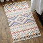 Multi Color Comfort Teppich Jute Geometrisch Gedruckter Bereichsteppich Pflegeleicht Fleckenresistenter Haustierfreundlicher Teppich mit Fransen für das Schlafzimmer