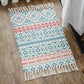 Multi Color Comfort Teppich Jute Geometrisch Gedruckter Bereichsteppich Pflegeleicht Fleckenresistenter Haustierfreundlicher Teppich mit Fransen für das Schlafzimmer
