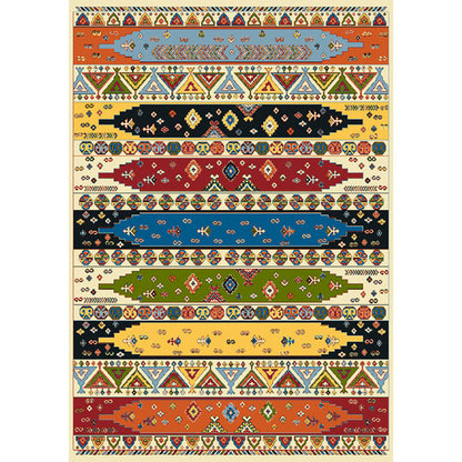 Frendorf | Boho Parlor Teppich Mehrfarbig Geometrisch Gedruckt Bereich Teppich Synthetisch Rutschfest Haustierfreundlich Einfache Pflege Innen Teppich